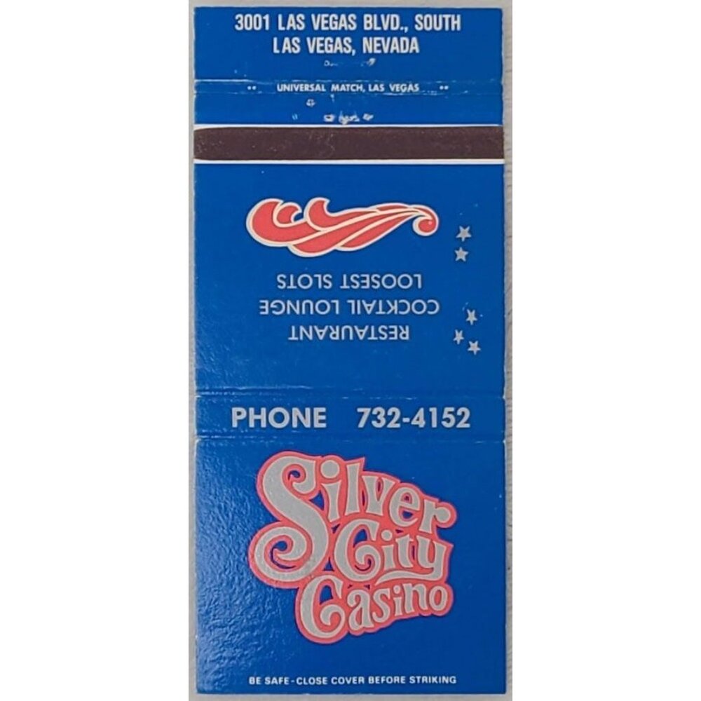 Vintage Matchbook Cover Silver City Casino Las Vegas NV Nevada